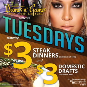$3 Steak Tuesdays