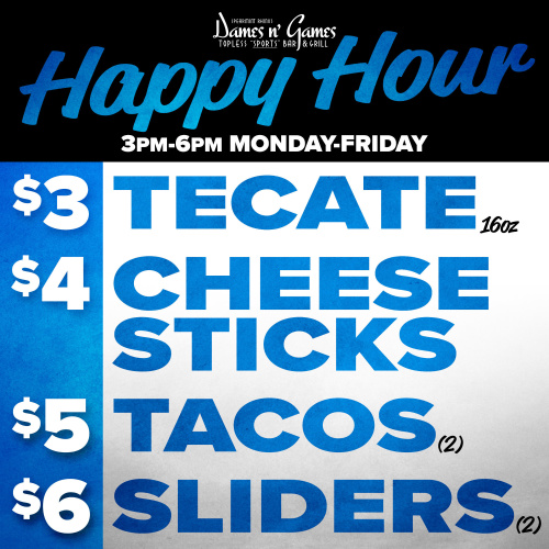 Happy Hour - Dames N Games Topless Sports Bar & Grill LA