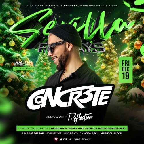 Sevilla Long Beach Nightlife | Latin, Reggaeton & Hip Hop Fridays - Flyer