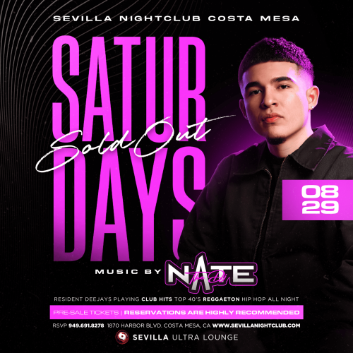 Sevilla Costa Mesa | Hotter Than Ever Latin Saturdays - Flyer
