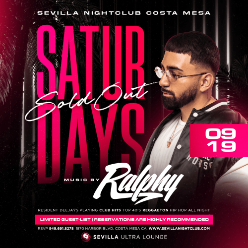 Sevilla Costa Mesa | Hotter Than Ever Latin Saturdays - Flyer