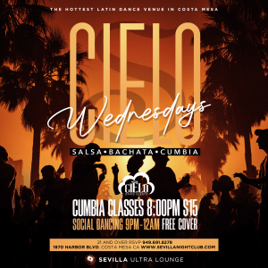 Costa Mesa: Wednesday Salsa Bachata Nights | Classes+After Party