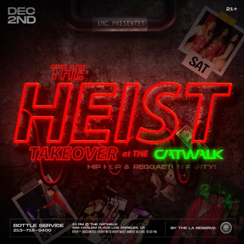 THE HEIST TAKEOVER AT THE CATWALK x THE RESERVE - The Catwalk Club