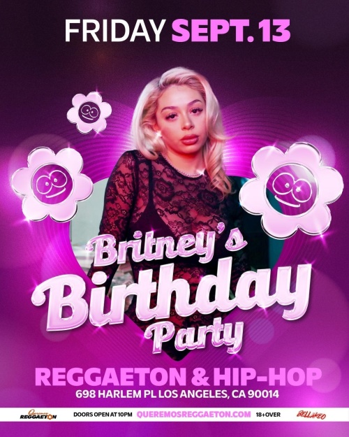 Britney GnB's Official Birthday - Reggaeton Party - The Catwalk Club