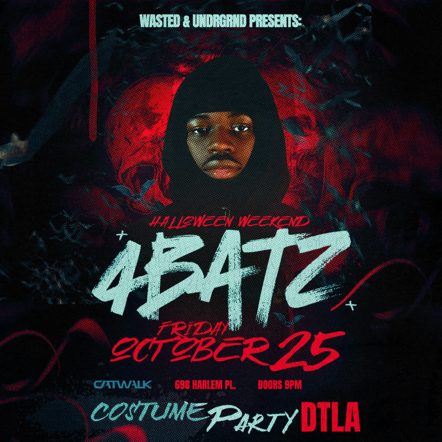 Wasted: Presents : Los Angeles: 4BATZ - Halloween Costume Party @ Catwalk Club