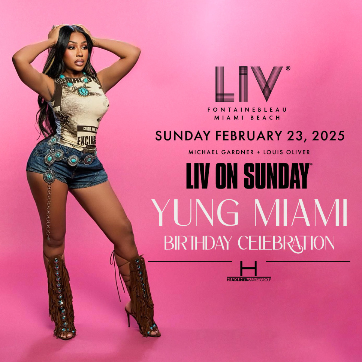 Yung Miami at LIV Miami, Sun, Feb 23