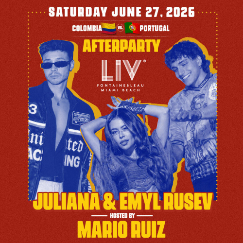 Juliana, Emyl Rusev & Mario Ruiz - Colombia vs Portugal After Party - Flyer