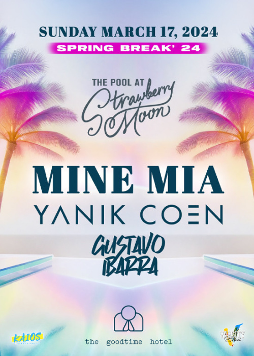 Mine Mia + Yanik Coen + Gustavo Ibarra Pool Party - Flyer