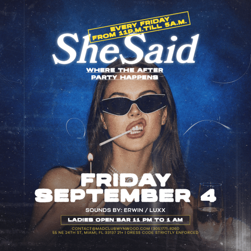 Friday - She Said - Flyer