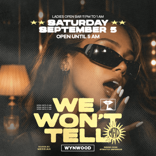 Saturday - We Won't Tell - Flyer