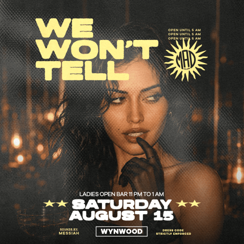 Saturday - We Won't Tell - Flyer