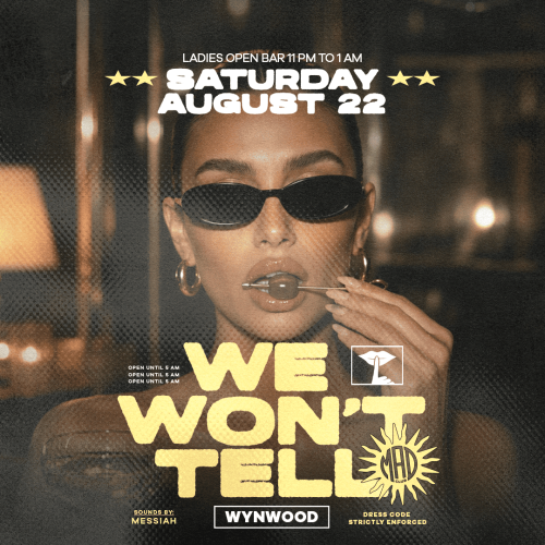 Saturday - We Won't Tell - Flyer
