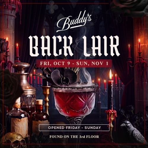 Buddy's Back Lair - Halloween POP-UP - Flyer