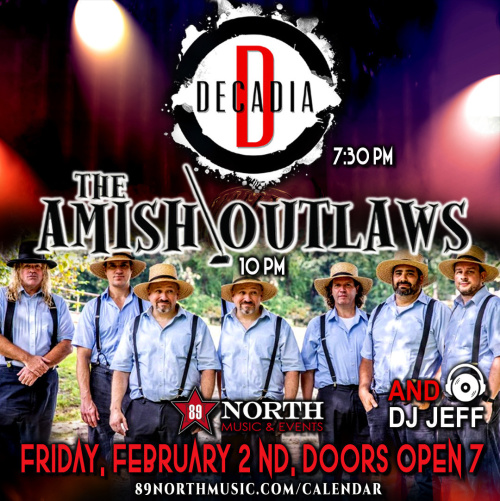 DECADIA & THE AMISH OUTLAWS - Flyer