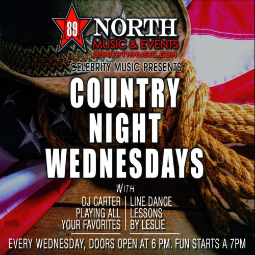 Country Night w/SOUTHBOUND,  Leslie & DJ Carter - Flyer