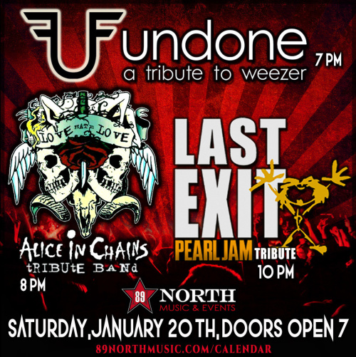Flyer: Undone , Love Hate Love & Last Exit