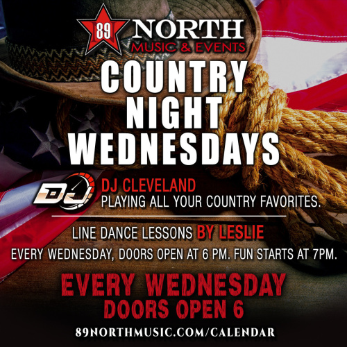 Country Night w/ Leslie & DJ Carter - Flyer
