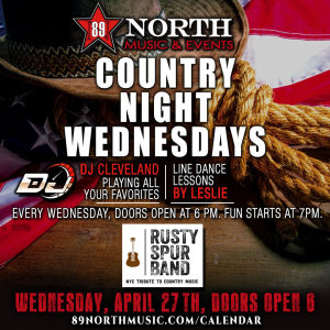 Flyer: Country Night w/ Leslie & Rusty Spur Band