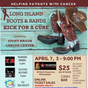 Flyer: LI Boots & Bands, Kick for a Cure