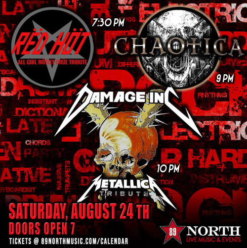 Flyer: Red Hot, Chaotica, & Damage Inc.