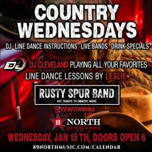 Flyer: Country Wednesdays - Featuring Rusty Spur Band