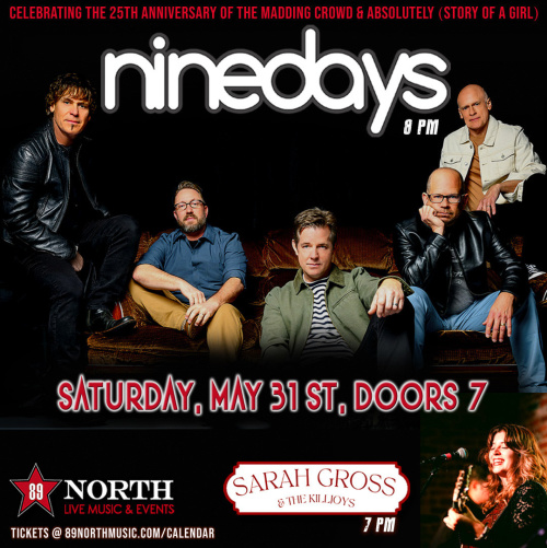 Nine Days with Sarah Gross & The Killjoys - Flyer