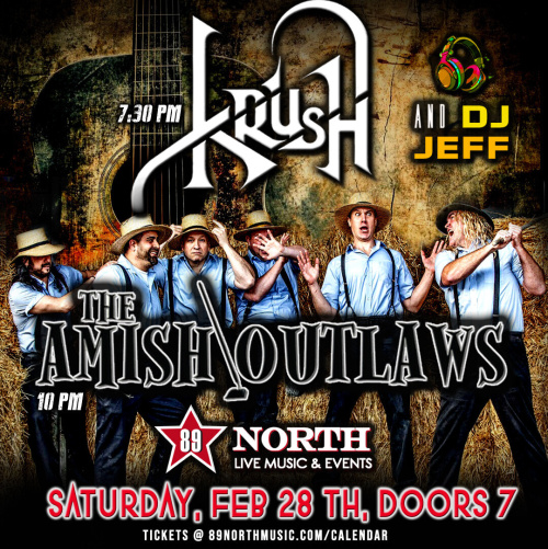 The Amish Outlaws & Krush - Flyer
