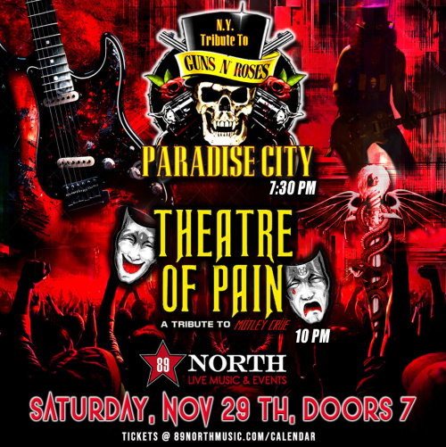 Paradise City & Theatre of Pain - Flyer