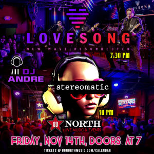 Flyer: Lovesong & Stereomatic with DJ Andre