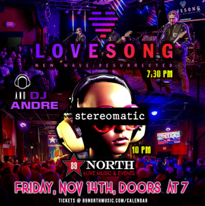 Flyer: Lovesong & Stereomatic with DJ Andre