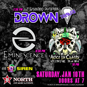 Flyer: Drown, Eminescence, & Love Hate Love
