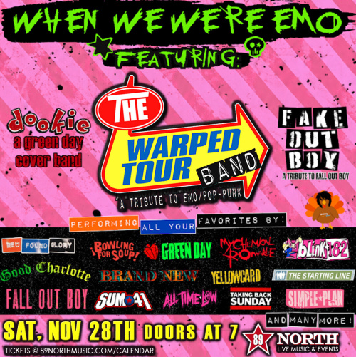 The Warped Tour Band with Fake Out Boy & Dookie - Flyer