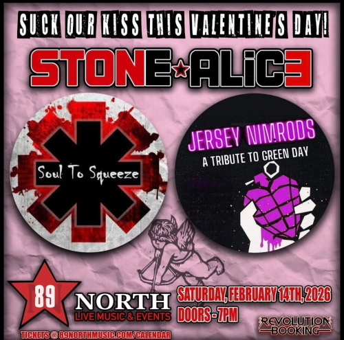 Stone Alice, Jersey Nimrods, & Soul to Squeeze - Flyer