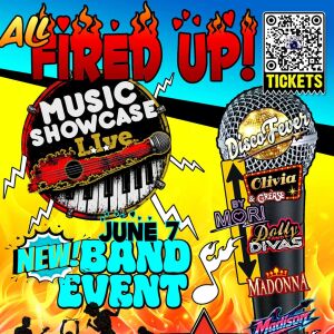 Flyer: All Fired Up Music Showcase by MOR