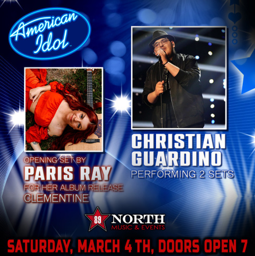 Flyer: CHRISTIAN GUARDINO w/special guest Paris Ray