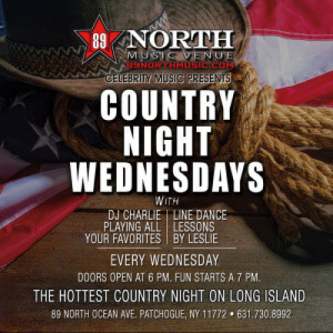Flyer: Country Night. Southbound w/ DJ Charlie. Line dance lessons with Leslie.