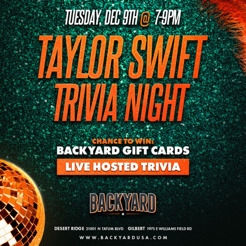 Taylor Swift Trivia Night - Flyer