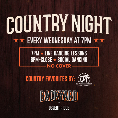 Backyard Desert Ridge Country Night - Flyer