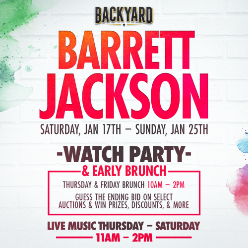 Barrett Jackson Watch Party! - Flyer