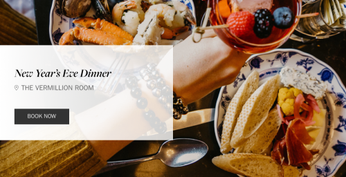 The Vermillion Room NYE Dinner - Flyer