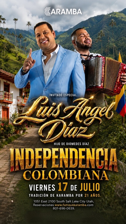 Independencia colombiana con luis ángel Diaz - Flyer