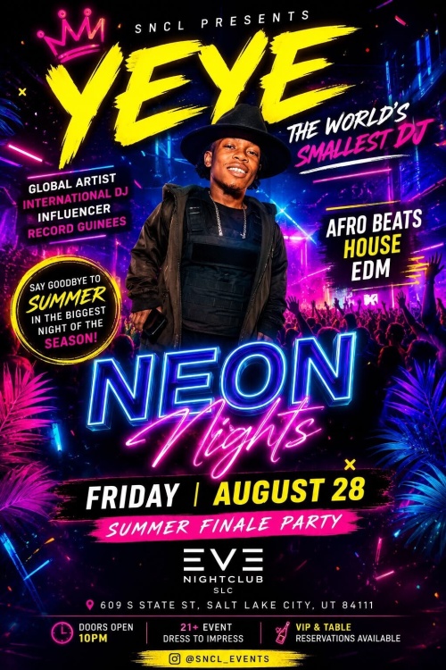 DJ yeye neon party - Flyer