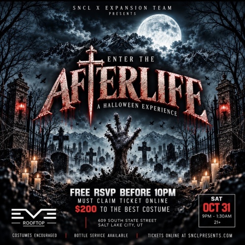 EVE ROOFTOP Afterlive - Flyer