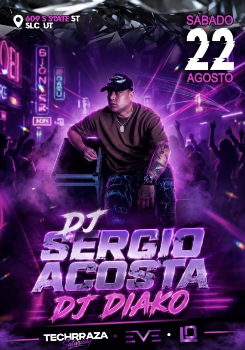 DJ sergio acosta and DJ Diako - Flyer