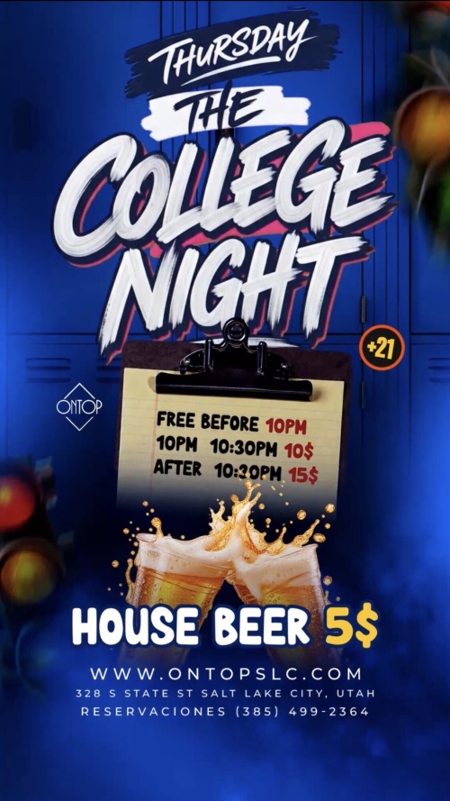 THE COLLEGE NIGHT - Flyer