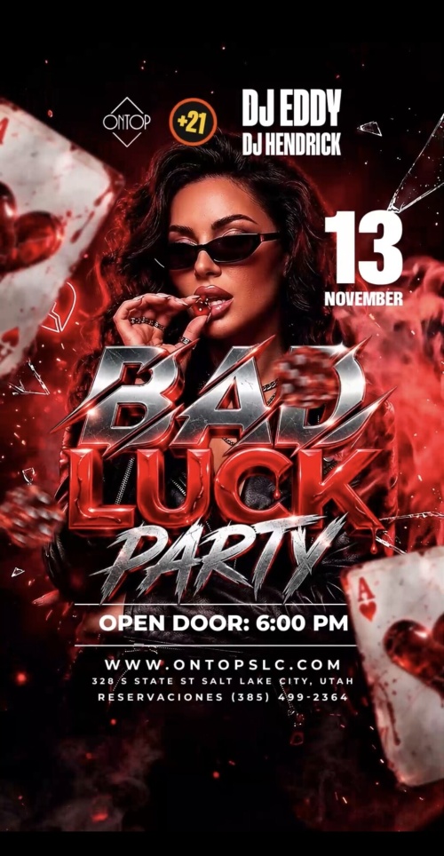 BAD LUCK PARTY - Flyer