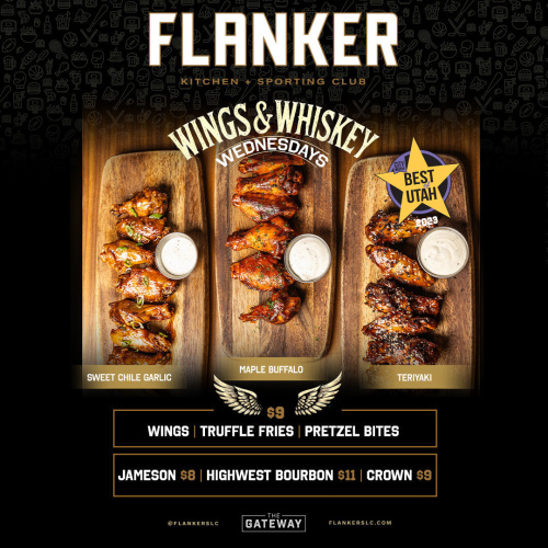 Flyer: Wings & Whiskey Wednesdays