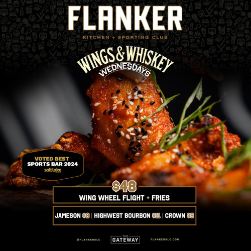 Flyer: Wings and Whiskey Wednesdays & Full Court Nights