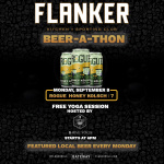 Flyer: Beer-a-thon Mondays | Monday night Football | Homebase Mondays