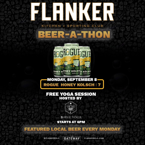 Flyer: Beer-a-thon Mondays | Monday night Football | Homebase Mondays